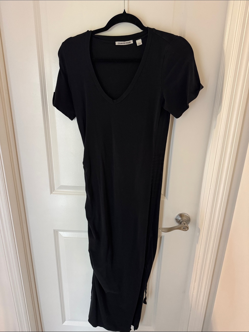 Country road Black maternity Maxi Dress